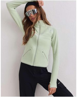Aim'n Fleece Jack Met Stretch En Rits - Groen
