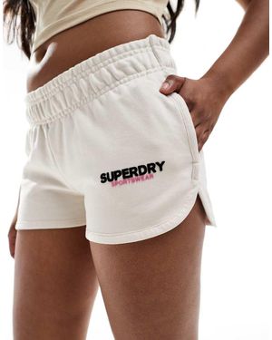 Superdry Sportswear Logo Racer Shorts - Natural