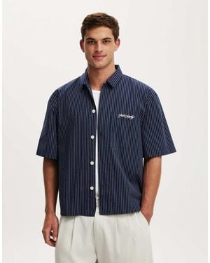 Cotton On Ventura Short Sleeve Shirt - Blue