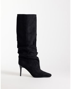 SIMMI Simmi London Wide Fit Reece Ruched Knee Boots - Black