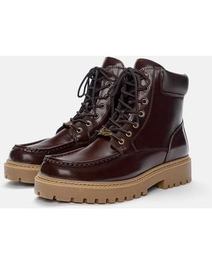 Pull&Bear – schnürstiefel - Braun
