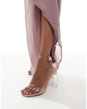 SEQWL Sandalias Transparentes De Tacón Grueso Holmes De -Neutro - Multicolor