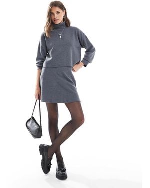 ONLY Seam Detail Knitted Mini Skirt Co-ord - Blue