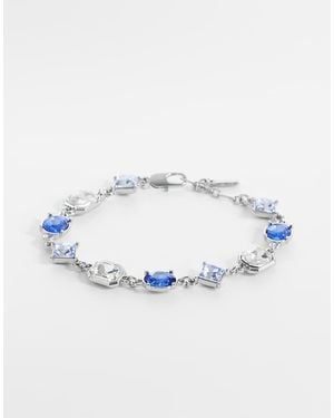 ASOS Bracciale Con Cristalli Blu Ovali E Romboidali