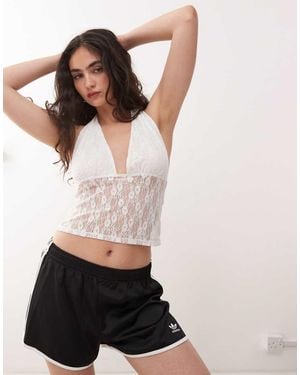 Collusion Lace Halter Top - Pink