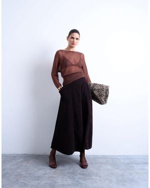 TOPSHOP Full Circle Maxi Skirt - White