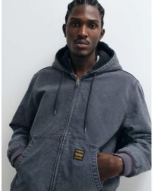 Levi's Workwear Potero Washed Denim Hooded Jacket - Blue