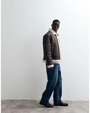 Redefined Rebel Thiago Boxy Aviator Jacket - Black