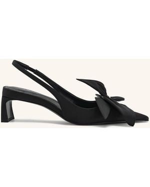 JW PEI Queena Floral Appliques Slingback Heels - Natural