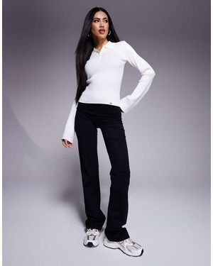 The Couture Club Sculpting Stretch Emblem Flare Leggings - Blue