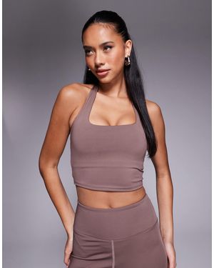 4505 Halter Neck Performance Vest With Inner Bra - Purple