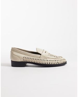 Bronx Zur-ii Woven Detail Loafers - White