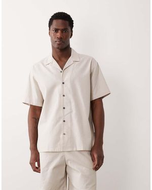 JJ Rebel Overhemd Met Wafelstructuur - Naturel