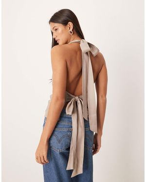 ASOS – satin-oberteil - Blau
