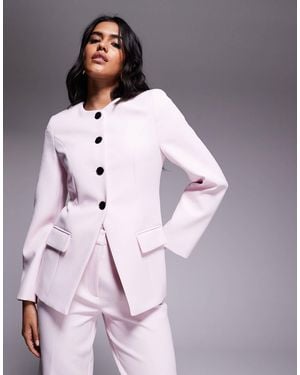 River Island Collarless Flared Blazer Co-Ord - Purple