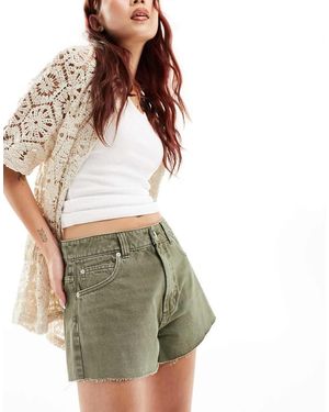 ASOS Pantalones Cortos Vaqueros Caquis Holgados De -Verde - Marrón