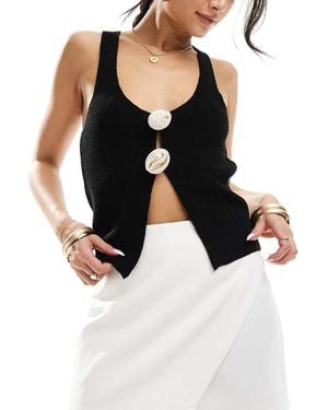 In The Style Exclusive Wrap Front Skort - Black