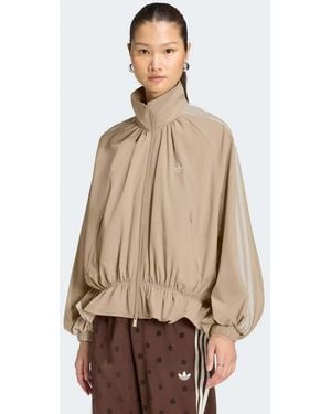adidas Originals Blousy Oversized Track Top - Natural