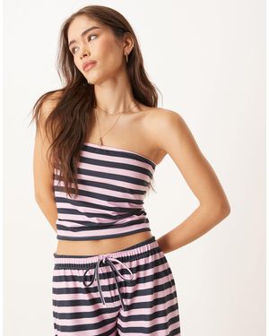 ASOS – trägerloses, gestreiftes oberteil - Mehrfarbig