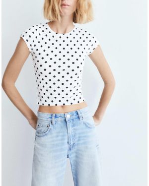 Pull&Bear – figurbetontes t-shirt - Blau
