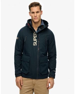 Superdry Coupe-vent à capuche brodé ultimate eclipse - Bleu