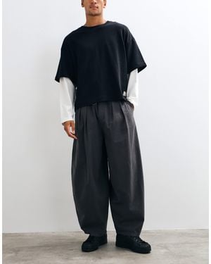 Collusion Xl baggy Pull On Casual Trouser - Blue