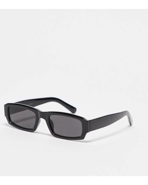 Pull&Bear Occhiali Da Sole Rettangolari Spessi Neri - Bianco