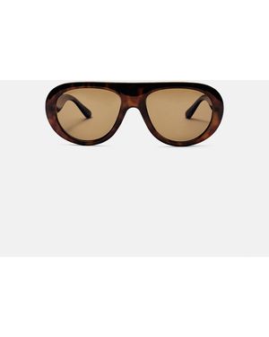 Pull&Bear – pilotensonnenbrille - Braun