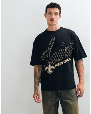 ASOS Oversize-t-shirt mit nfl new orleans saints-print - Blau