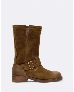 AllSaints Bailey Suède Biker - Bruin