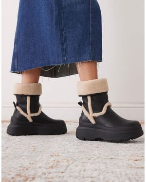 Buffalo Fold Lined Boots - Blue