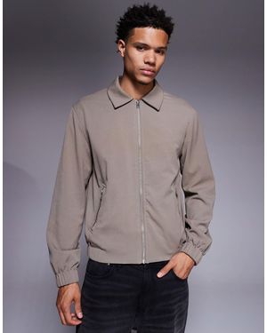 River Island Zip Up Harrington Jacket - Gray