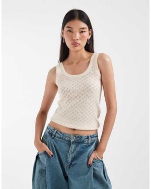 JJXX Pointelle Knit Tank Top - Blue