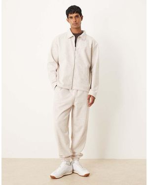ASOS Heavyweight Tapered Joggers - Natural