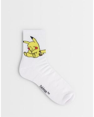 ASOS Pokémon Sokken Met Pikachu-Print - Wit