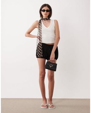 ASOS Co-Ord Bubble Jogger Shorts - Natural