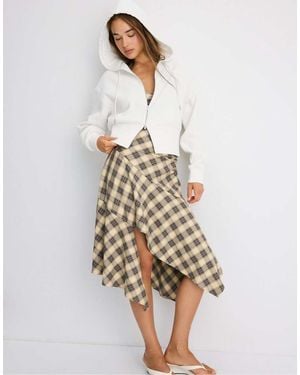 Stradivarius Hoodie Met Rits - Wit