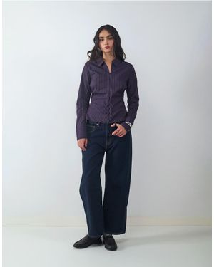 Balmohk Blusa Morado De Manga Larga De -Rojo - Azul