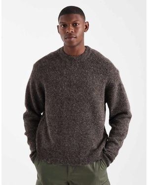 Only & Sons Boxy Fit Crew Neck Knit - Grey