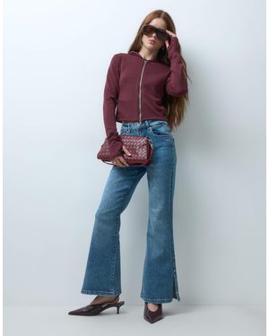 Vero Moda Selina High Rise Flared Jeans - Blue