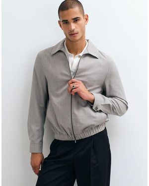 Mango Harrington Jacket - Grey