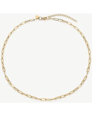 D.Louise Waterproof Tarnish-Free Paperclip Waterpoof Necklace - Natural