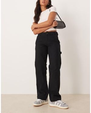 Dickies Pantalones Negros De Pernera Ancha Estilo Carpintero Duck Canvas De