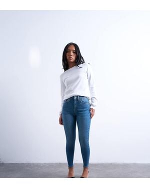 Topshop Unique Jamie High Rise Skinny Jean - Blue