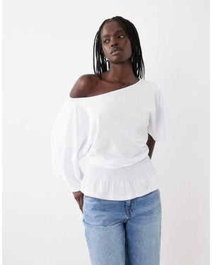 ASOS T-Shirt Met Getailleerde Taille - Wit