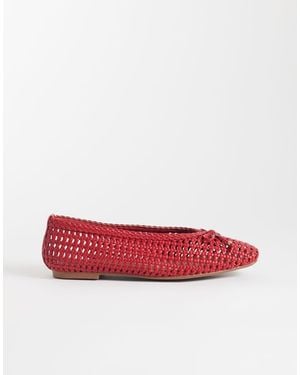 River Island Woven Ballet Shoes - Red