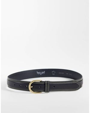 Levi's Olivia klassischer gürtel mit faux-feather-kante - Blau