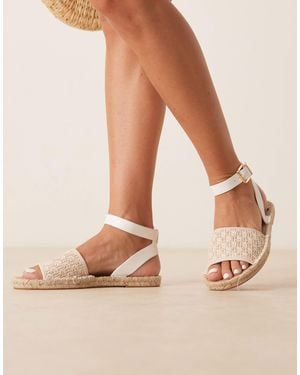ASOS – jilly – espadrilles-sandalen - Natur