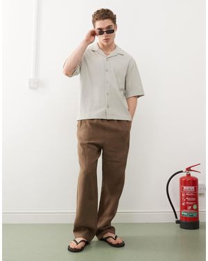 Weekday Seth Linen Blend Pants - White