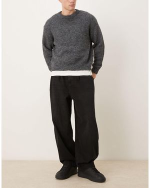 ASOS – schmal zulaufende oversize-jeans - Grau